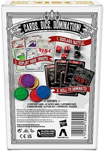 Alternative view of Risk Strike and Game, -Playing Strategy Card Game for 2-5 Players, 20 Min. Average, Games, Party Games - İngilizce versiyon