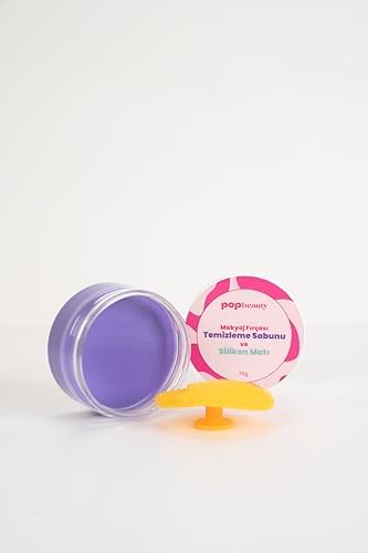 Pop Beauty Makyaj Fırçasını Ve Süngerini Temizleme Sabunu Ve Silikon Matı 70Gr