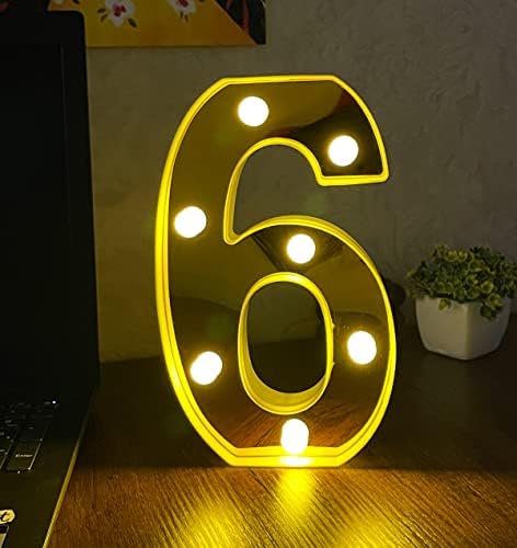 Alternative view of 3D Işıklı Led Sayı Dekoratif Aydınlatma Büyük Boy 6