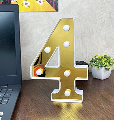 3D Işıklı Led Sayı Dekoratif Aydınlatma Büyük Boy 4