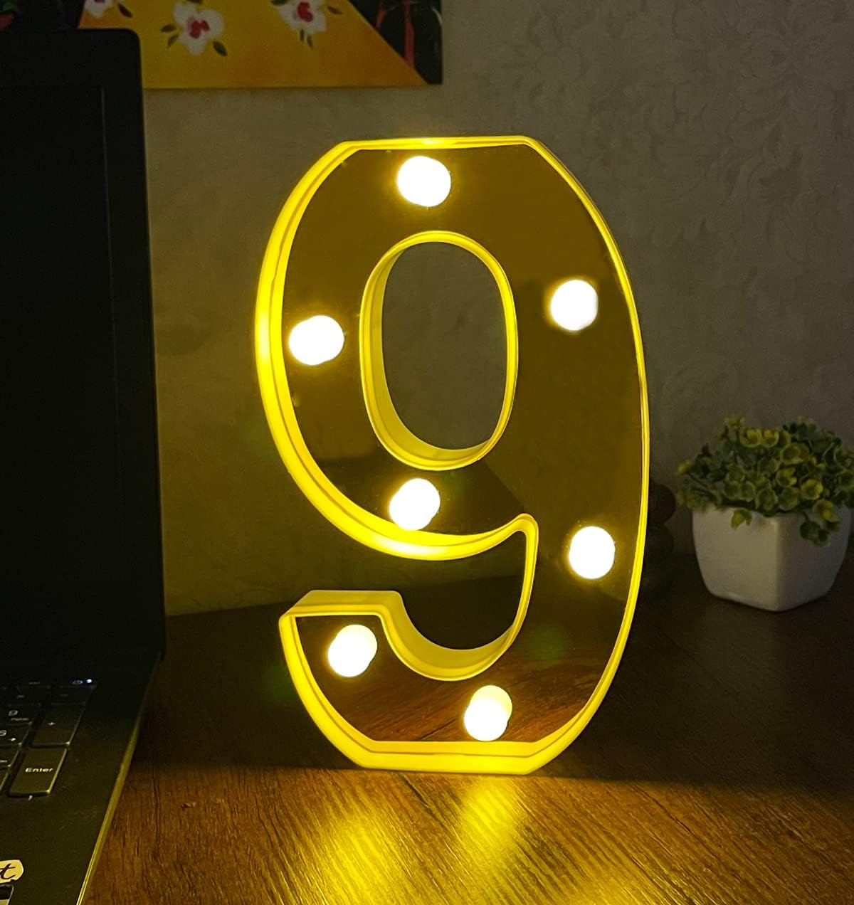 Alternative view of 3D Işıklı Led Sayı Dekoratif Aydınlatma Büyük Boy 9