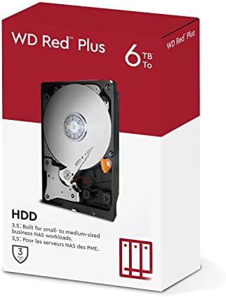 Digital 6TB WD Kırmızı Artı NAS Dahili Sabit Disk HDD - 5400 RPM, SATA 6 Gb/s, CMR, 256 MB Önbellek, 3.5" -WD60EFPX