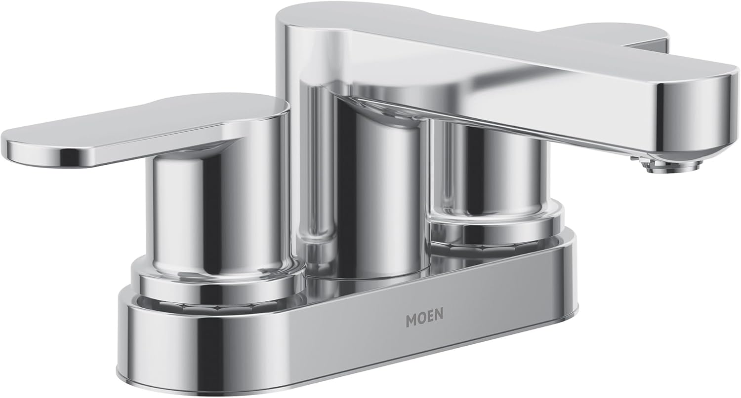 84015 Laris İki 4 " Modern Banyo Bataryası, 2 Kulplu, Krom