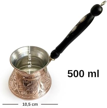 Alternative view of Külhan Bakır Cezve Oyma İşçiliği 580ml No:3
