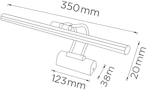 Alternative view of 35cm LED Aplik Kasa | 3200K Gün Işığı | IP20 Koruma | Ayna, Tablo ve Resim Banyo Üstü Duvar Aydınlatma | 220V | Modern Tasarım