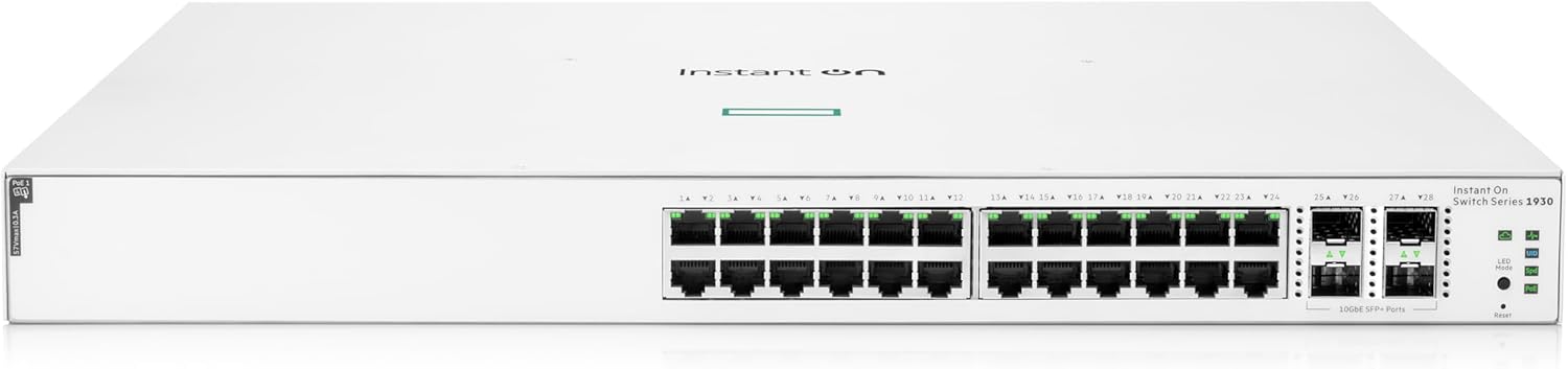 Alternative view of HPE Aruba Anında Açık 1930 24G Class4 PoE