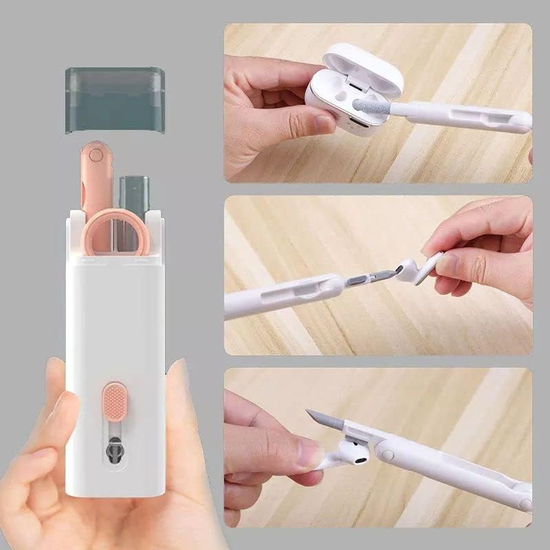7'si 1 Arada Çok Fonksiyonlu Klavye, Monitör, Kulaklık, Telefon, Dizüstü Bilgisayar, Bluetooth Kulaklıklar için Temizleme Kiti - Mix Renk