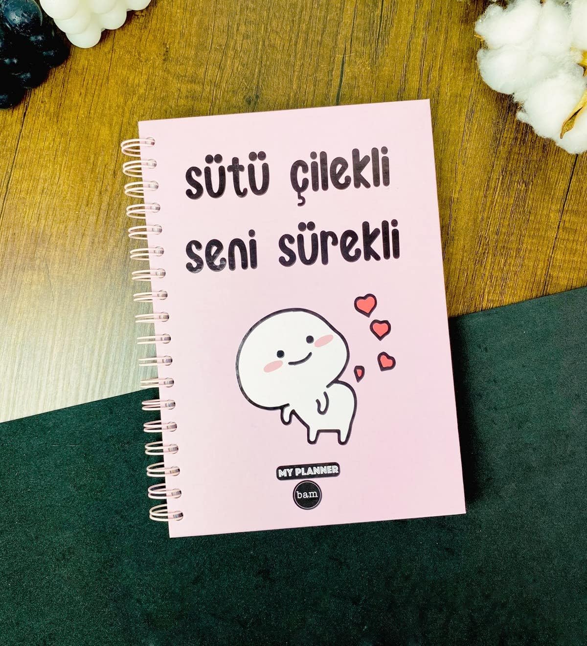 Alternative view of Sütü Çilekli Seni Sürekli Tasarımlı Konuşan Ajanda