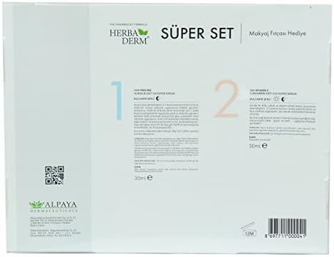 HerbaDerm Süper Set Superserum Aha-Peeling 30 ML + Saf Vitamin C 30 ML + Hediye Makyaj Fırçası