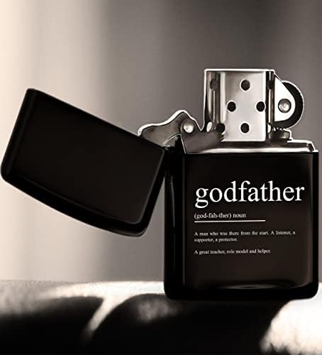 Alternative view of BK Godfather Tasarımlı Renkli Baskılı Siyah Benzinli Metal Çakmak