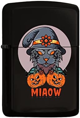 BK Happy Halloween Tasarımlı Renkli Baskılı Siyah Benzinli Metal Çakmak