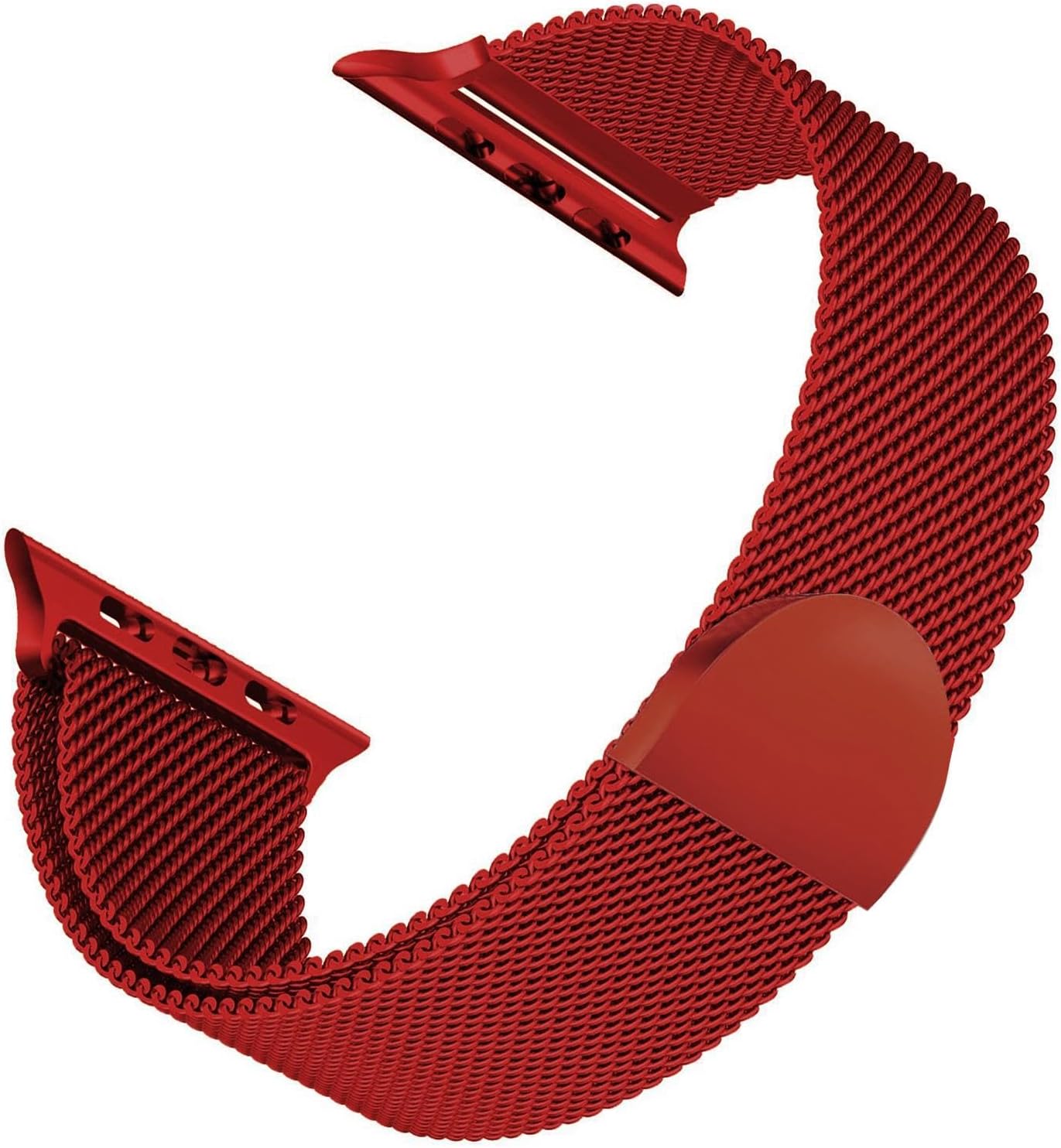 Alternative view of Series 8 41mm için Kordon Luxe Metal Twist Koyu Kırmızı [ Series 8 41mm ile Uyumlu Kordon, Kayış - Kırmızı]