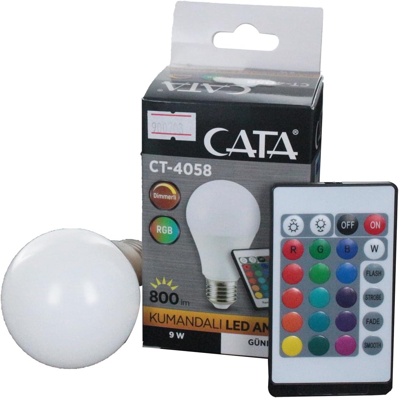 Alternative view of 9W Uzaktan Kumandalı Rgb Led Ampul E27 2700K Ct-4058