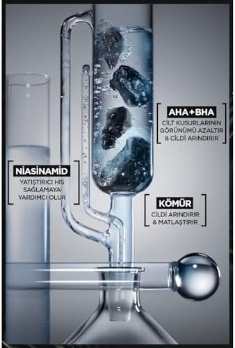 Aha+Bha Cilt Kusurları Karşıtı Siyah Serum %4 [Niasinamid+Peeling Etkili Aha+Bha] 30ml