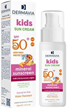 Dermavia Spf+50 Çocuk Yüz Ve Vücut Koruma Mineralli Güneş Kremi 100 Ml