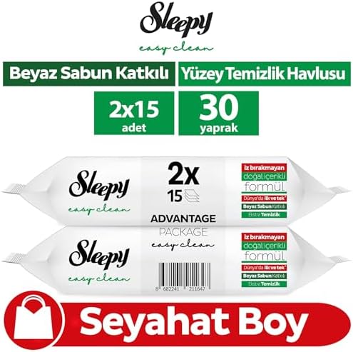 Yüzey Temizlik Havlusu&Mendili Seyahat Boy 2x15 (30 Yaprak)