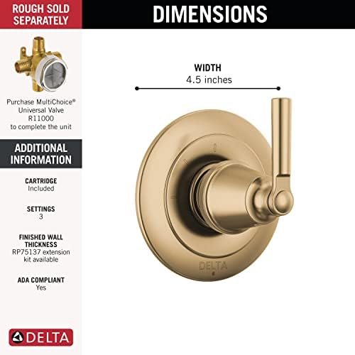Saylor 3 Ayar Duş Kolu Saptırıcı Kiti, Saptırıcı Valf Kiti, Duş Saptırıcı Kiti, Şampanya Bronz T11835-CZ (Valf Dahil Değildir)