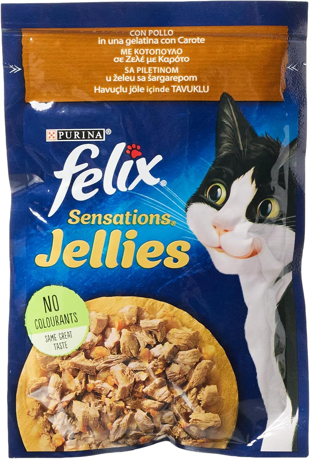 Felix Sensation Tavuk & Havuçlu Kedi Yaş Mama (26 x 85 gr)