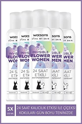 Alternative view of Watsons Invisible Flower 24 Saat Etkili Kadın Deodorant 150 ml x 5 ADET
