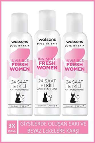 Watsons Invisible Fresh Aromatik Deodorant 150 ml X 3 ADET