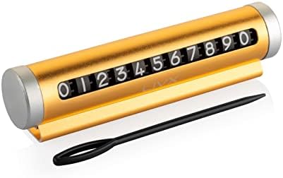 Alternative view of Alüminyum Kasa Çevirmeli Araç İçi Telefon Numaratör Numarası Parkmatik Araç Torpido Üstü Parktel Telefon Yazısı GOLD ONBNL-GOLD