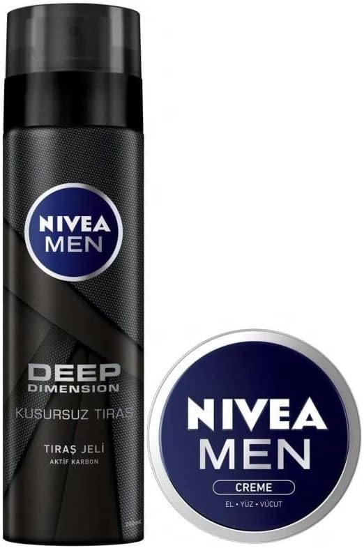 Men Deep Dimension Tıraş Jeli 200ml ve Men Creme Erkek Nemlendirici Bakım Kremi 30ml