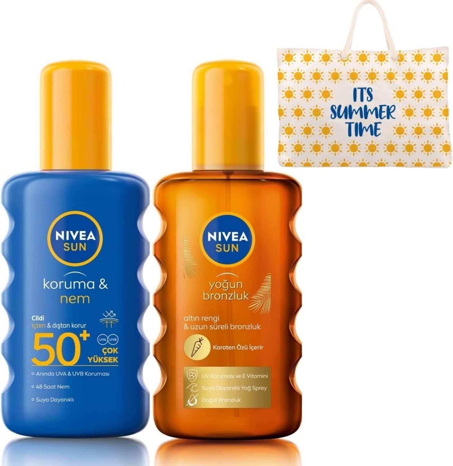 Alternative view of Sun SPF 50+ Koruma & 48 Saat Nemlendirme Güneş Kremi Sprey 200 ml ve Karoten Özlü Yoğun Bronzlaştırıcı Sprey Güneş Yağı 200 ml