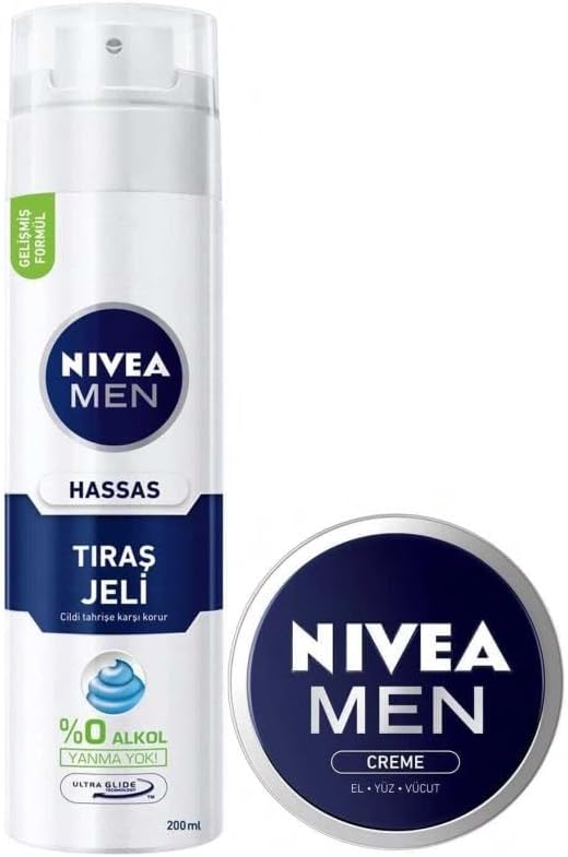 Alternative view of Men Hassas Tıraş Jeli, Hassas Ciltlere Özel Hızlı Koruma 200ml ve Men Creme Erkek Nemlendirici Bakım Kremi 30ml