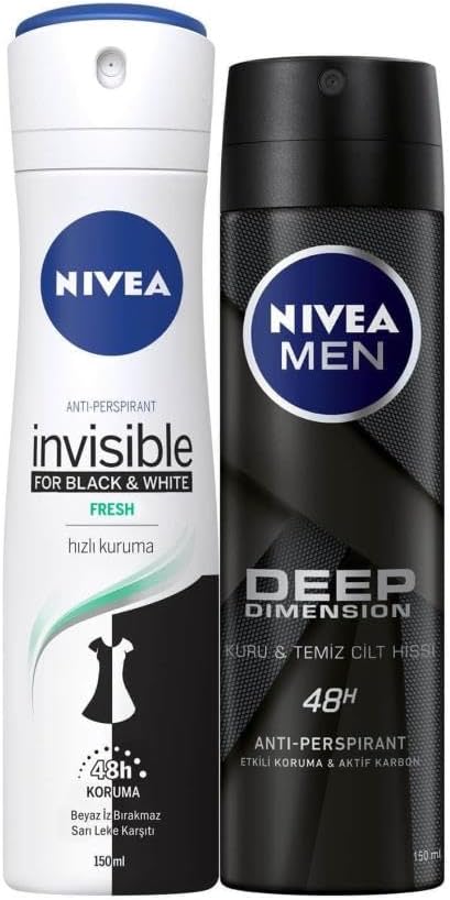 & Pure Bayan Deosprey 150 Ml+Deep Dimension Erkek Deosprey 150 Ml 2'Li Paket