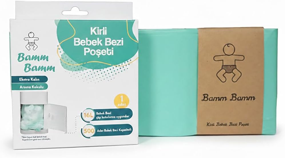Bamm Bamm Kokulu Bebek Bezi Atık Poşeti 495 Bez Kapasiteli