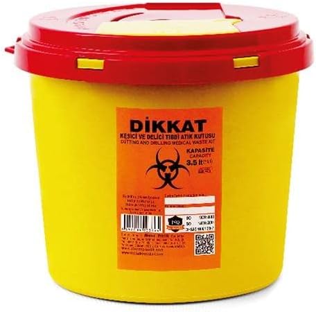 10 Adet Enfekte Atık Kutusu 3,5 Lt. + Tıbbi Atık Torbası 2 Adet