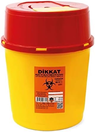 3 Adet Kesici ve Delici Tıbbi Enfekte Atık Kutusu 30 Lt.