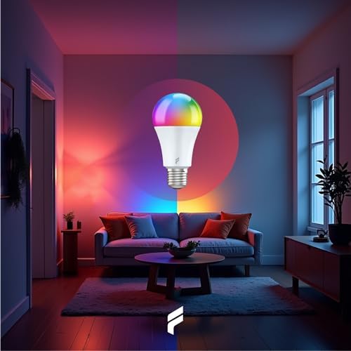 Akıllı Led Ampul, 9w-titreşimsiz, 16.7 Milyon Renk, Sesli Kontrol, 806'lümen, Doğal Sarı ve Beyaz Renk, Ambiyans, Destekli, 2 yıl garantili
