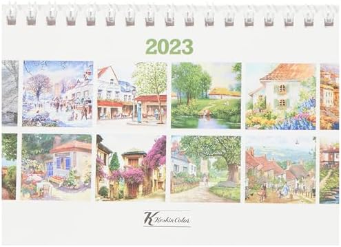 Alternative view of Keskin 2023 MTK-807 Karton Üçgen Masa Takvim Kasabadan Manzaralar
