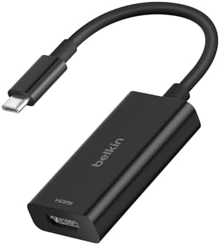 USB-C - HDMI 2.1 adaptörü, 11 cm kablo, 60 Hz'de 8K, 120 Hz'de 4K, HDR, HBR3, DSC, HDCP 2.2, "USB-IF", MacBook, iPad Pro gibi USB-C cihazlar için
