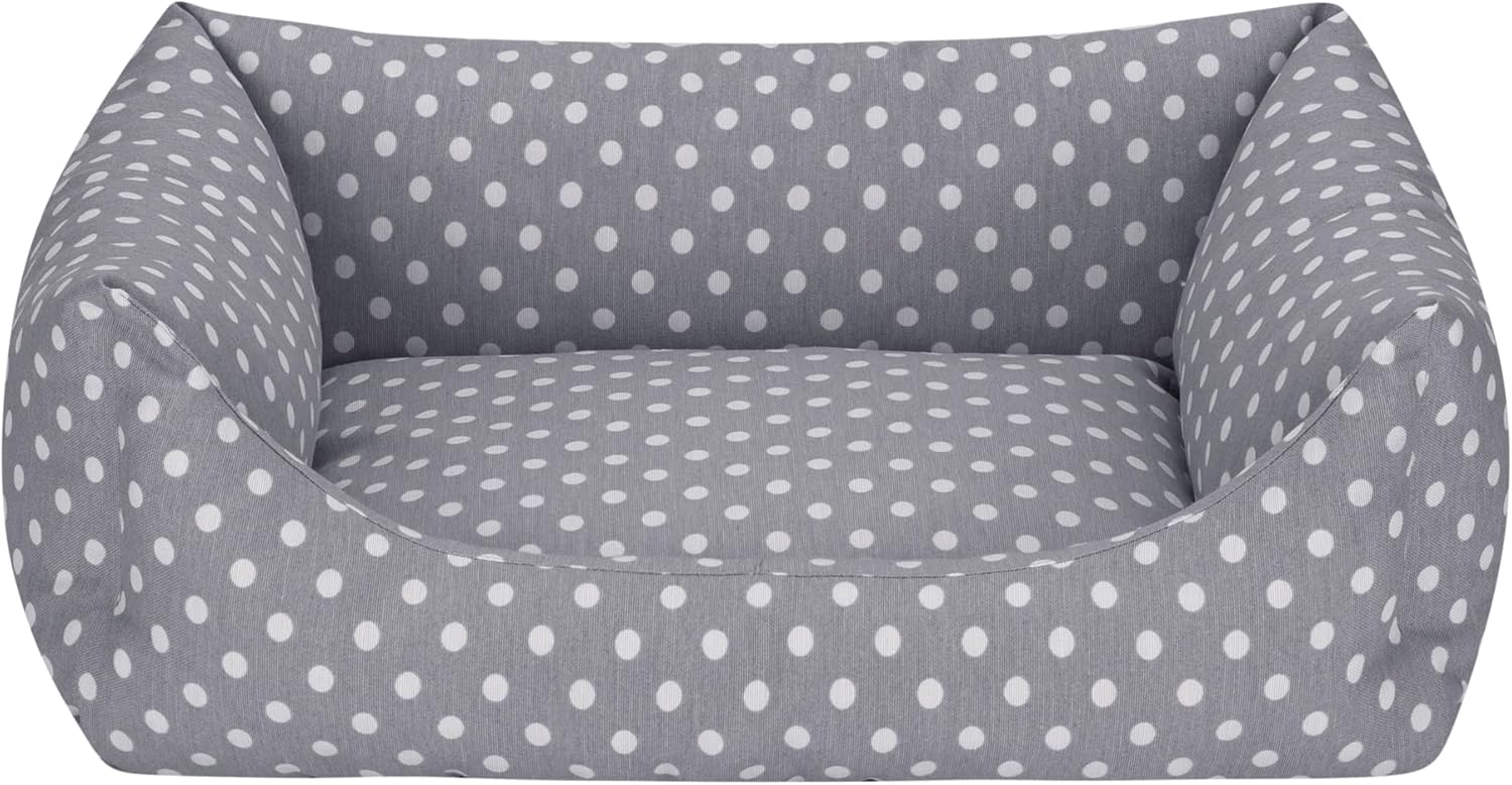 Pet Uniform Gri Puantiyeli Kedi ve Köpek Yatağı S 50x60cm