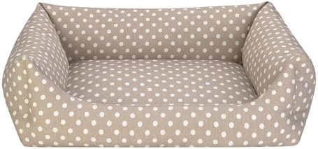 Pet Uniform Bej Puantiyeli Köpek Yatağı M 60x70cm