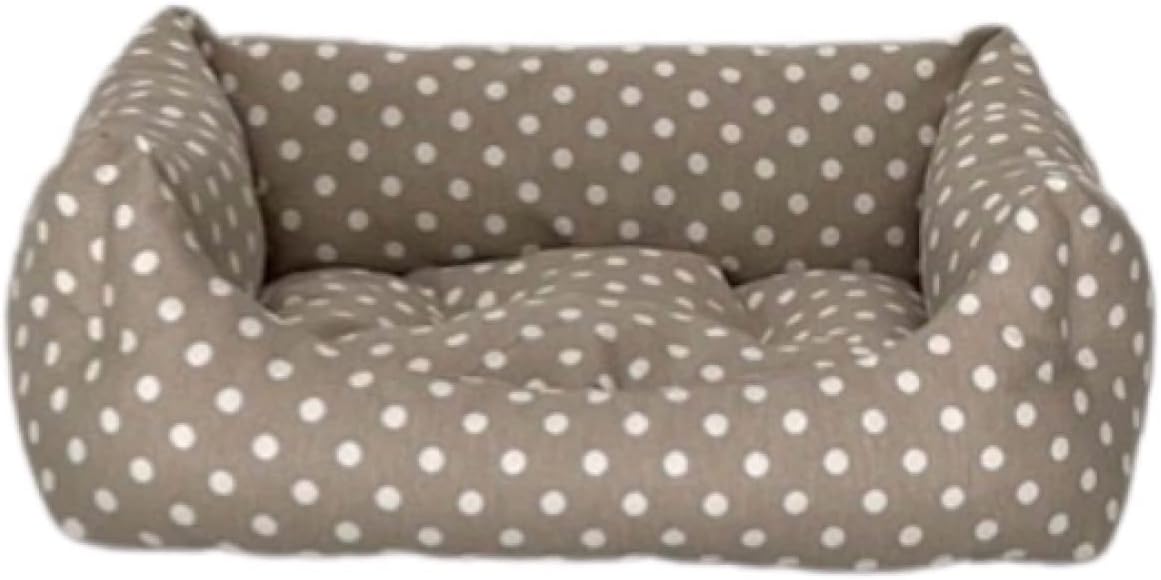Pet Uniform Bej Puantiyeli Kedi ve Köpek Yatağı S 40x50cm