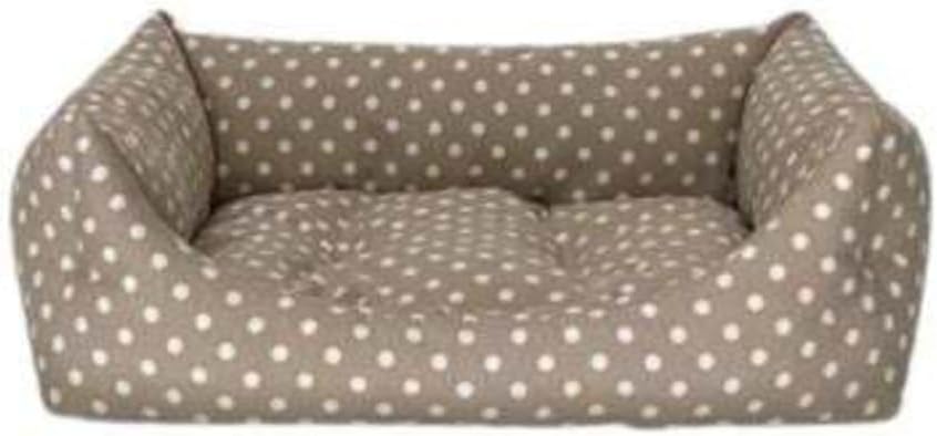 Pet Uniform Bej Puantiyeli Kedi ve Köpek Yatağı S 50x60cm