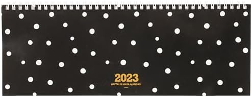 Alternative view of Keskin 2023 AJ-65 12x33,5 Haftalık Masa Ajandası, Siyah Puantiye