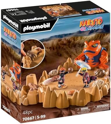 Playmobil Shippuden 70667 vs Pain, Krater Taban Plakası ve Dev Kurbağa Gamakichi ile Heyecan verici Düello, 5 Yaş ve Üzeri Çocuklar İçin Oyuncak