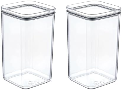 Alternative view of 1,5 L Kare Vakumlu Kap Kuru Gıda Baklagil Saklama Üçlü Hava Almayan Un Tahıl Erzak Koyma Kutu (3)