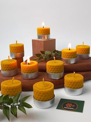 (12 ADET) Sarma Tealight Mum 3,5cm X3cm Doğal Petek Mum