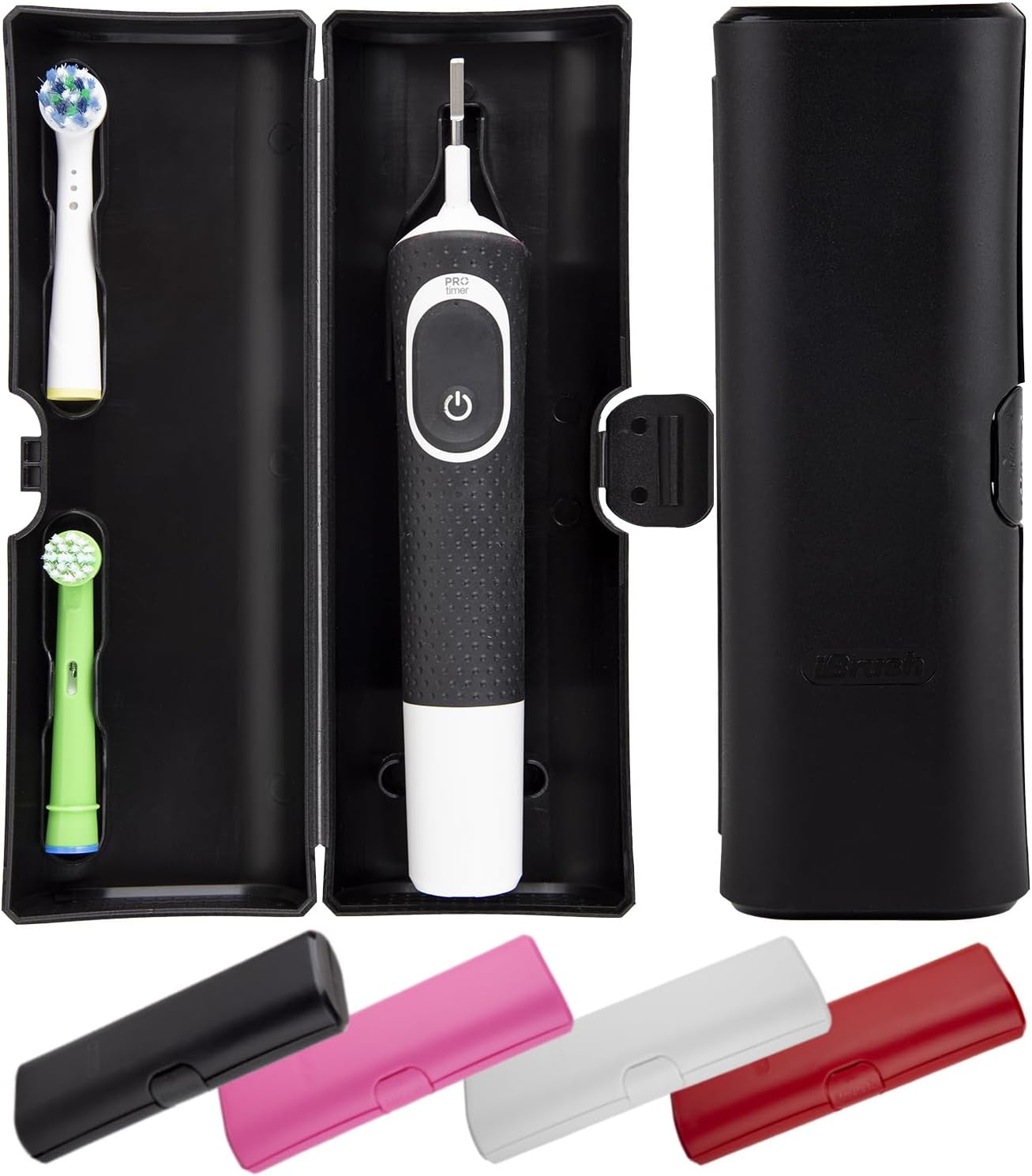 Alternative view of ibrush Şarjlı Diş Fırçası Yedek Başlığı Koruma Kabı, Oral-B Elektrikli Diş Fırçaları için Seyahat Kutusu, Saklama Kabı, Hijyenik Seyahat Kutusu