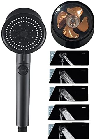 Alternative view of Siyah Turbo Fan Su Tasarruflu Yüksek Basınçlı Duş Başlığı