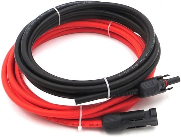 Mc4 Soketli (2m+2m) 4 Metre 6mm Güneş Paneli Hazır Solar Kablo Siyah Kırmızı