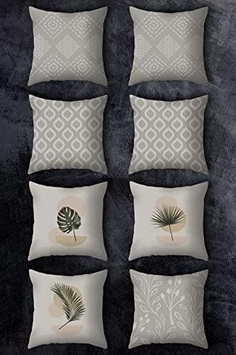 Alternative view of Çift Tarafı Baskılı 43x43 Kırlent Kılıfı 8'li Set Kombini