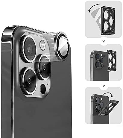 Alternative view of 14 Pro Max/14 Pro İle Uyumlu CmCov Kamera Lens Koruyucu Kolay Tak Çıkar Ergonomik İnce Tasarım Kırılma Ve Çizilme Önleyici Derin Mor