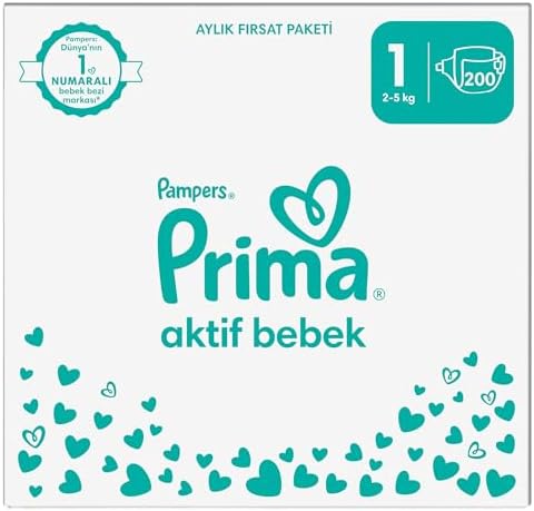 Aktif Bebek, Bebek Bezi 1 Numara, 200 Adet Aylık Fırsat Paketi