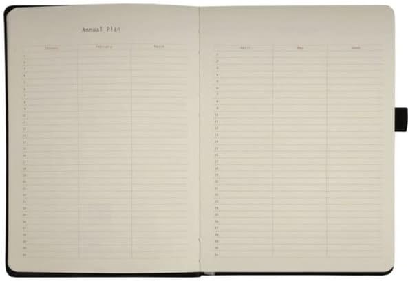 Alternative view of Sert Kapak Planlayıcı Defter 14x20 cm 100 gr. Krem 96 Yaprak Gümüş Çizgili
